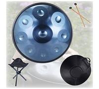 REOTEL Hand-Pan Drum Hand Pan Drum Tongue Drum 9 10 12 Note Handpan Drum D Minor Strumento a percussione Hand Drum Yoga Meditazione Beginner con Borsa per Il Trasporto Drumsticks,Blu,10 Notes