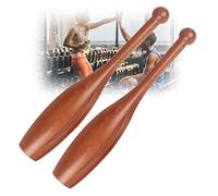 REOTEL Indian Clubs Club Indiani in Legno Exercise Bar Attrezzature da Palestra per la Costruzione Muscolare Riscaldamento Allenamento della Forza Impugnatura Funzionale per Casa Fitness,L