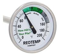 REOTEMP Termometro per compost da cortile - con guida al compostaggio in PDF (Fahrenheit) (gambo da 16 pollici)
