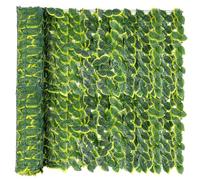 REOVE Recinzione di edera artificiale, siepe artificiale, foglie verdi, schermo per piante, sfondo decorativo per proteggere la privacy, casa, balcone, giardino (due rotoli da 3 m x 0,5 m)