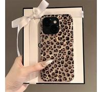 Reownest Compatibile con custodia per iPhone 14 Plus, design estetico retrò, motivo leopardato con ghepardo, morbida cover protettiva antiurto in morbido poliuretano termoplastico glitterato lucido