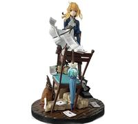 REOZIGN Evergarden - Statuetta viola seduta, 27 cm, in PVC, fatti a mano, souvenir da collezione per fan anime, regali