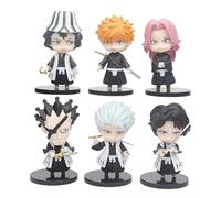 REOZIGN Hitsugaya Toushirou, Kuchiki Rukia, Kurosaki Ichigo, 6 figure in piedi, versione Q 10 cm PVC Figurine da collezione, regali artigianali