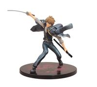 REOZIGN Okita Sougo Figurine Anime Okita Sougo di combattimento in piedi 17 cm/6,7 Pollici Statua di Personaggio Anime Modello Ornamento Regali