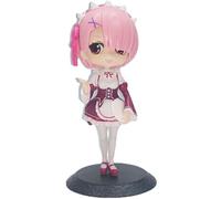 REOZIGN REM, Ram Figure, Q Version Big Eyes Figures D'anime in piedi 15 cm / 5,9 pollici PVC Modello d'azione di carattere figura figura decorazione statua ornamento regali (Pink)