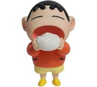 REOZIGN Shin Chan Figurine Mangiando Un Pane Carino Figura Shin Chan 12 Cm/4,8 Pollici PVC Artigianato Souvenir per I Fan Anime Regali