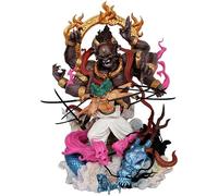 REOZIGN Statuetta Zoro, Ashura Nove spade stile Roronoa Zoro Figure 22 cm / 8,7 pollici PVC Decorazione Modello Anime Statua Regali