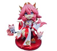 REOZIGN Yae Miko, Versione Q Seduta, Personaggio d'azione Yae Miko 16 Cm/6,3 Polci, Statue Fatte A Mano, Souvenir per I Fan Anime, Regali