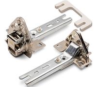 rep:labs passend wie 00268698/268698 2 Cerniere per Porta Adatte Come 268698/00268698 per Frigorifero e congelatore Bosch, Siemens, Constructa, Neff, ECC, Metallo, Argento