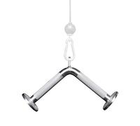 REP LAT - Accessori per macchina per trazioni e cavi a fila bassa e accessori funzionali per allenamento, barra curva con manico a D, polsino per caviglia, corda per tricipiti, maniglia sportiva, barra dritta, fila triangolo, P: Tricep Pressdown Bar