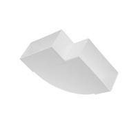 Repa Market 110 x 55/110 x 55 mm Curva per Ventilazione 90° Gomito Piatto ABS Bianco - Rettangolare Aria Aspirazione Scarico Cappa per Cucina, Bagno - Aerazione Rettangolari Canalina, Tubo