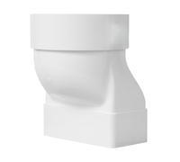 Repa Market 120 x 60 mm, connettore rettangolare per tubo di ventilazione rotondo, 100 mm, in plastica ABS, per tubi tondi, riscaldamento, raffreddamento, canale di ventilazione piatto/rotondo, tubo