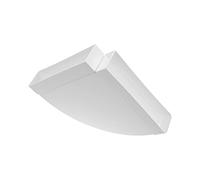 Repa Market 220 x 55/220 x 55 mm Curva per Ventilazione 90° Gomito Piatto ABS Bianco - Rettangolare Aria Aspirazione Scarico Cappa per Cucina, Bagno - Aerazione Rettangolari Canalina, Tubo