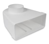 Repa Market 90° gradi 220 x 90 mm su Ø100 mm Connettore a condotto piatto rettangolare per collegamento del tubo rotondo - clima, ventilazione, riscaldamento, raffreddamento - Aerazione Canalina, Tubi