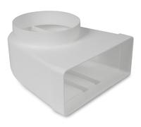 Repa Market 90° gradi 220 x 90 mm su Ø150 mm Connettore a condotto piatto rettangolare per collegamento del tubo rotondo - clima, ventilazione, riscaldamento, raffreddamento - Aerazione Canalina, Tubi