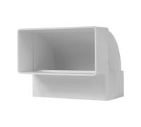 Repa Market Canale piatto a 90° 110 x 55 mm - Connettore verticale rettangolare per tubi in plastica ABS per riscaldamento, raffreddamento, canale piatto, condotto di ventilazione, connettore per tubi