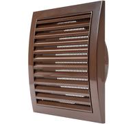 Repa Market Copertura per condotto di ventilazione per pareti o soffitti, in plastica ABS, con schermo a rete integrata, per interni ed esterni, 15,2 cm, colore: marrone