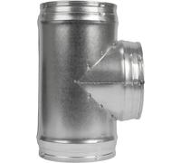 Repa Market Sdoppiatore per condotto da 15,2 cm, ramo a 90° - 6 x 15,2 cm zincato per ventilazione, condotti HVAC di scarico, splitter per tubo flessibile in plastica, splitter per sfiato asciugatrice