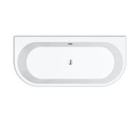 Repabad Livorno vasca da bagno a parete, con pannello laterale, 0039046-0001, Livorno bianco [Vasche da Bagno > Vasche da Bagno a Parete]