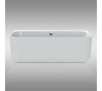 Repabad Seed vasca da bagno a parete, con pannello laterale, 0037372-00-0001, Seed bianco [Vasche da Bagno > Vasche da Bagno a Parete]