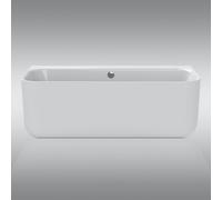 Repabad Seed vasca da bagno a parete, con pannello laterale, 0037372-0005, Seed bianco opaco [Vasche da Bagno > Vasche da Bagno a Parete]