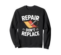 Repair Dont Replace Rammendo Visibile Moda Sostenibile Felpa