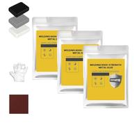 Repair Mud Iron Glue, Mud Iron Glue Putty, High-Strength Metal Repair Adhesive, Heat-Resistant Epoxy for Steel, Aluminum, Pipes, Tanks, Plastic, and DIY Fixes (White,3 Pcs)