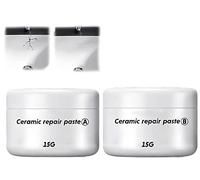 Repairing Cracks On Ceramics, Tile Repair Paste Kit, Ceramic Repair Paste A+B Tub Tile Shower Repair Kit, Tile Repair Agent Glue, Ceramic Paste Tile Glue Strong Adhesive (15/15ml)