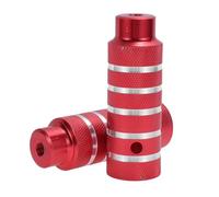 REPAIROCK 2 Pz Pedane Lega Alluminio Antiscivolo per Bicicletta Lunghezza 110 Mm Texture A Cinque Strisce Supporti Posteriori per Bicicletta Pedane per Ciclismo per Assi 3/8 Pollici Rosso