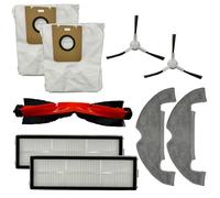 repairy Set di accessori da 9 pezzi: 2 filtri HEPA, 2 spazzole laterali, 2 sacchetti per la polvere, 2 panni per la pulizia, 1 spazzola principale adatta per Dreame D10 Plus e Z10 Pro