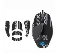 Repalcement - Nastro antiscivolo per mouse da gioco Logitech G302 G303, nero e bianco