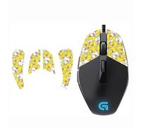 Repalcement - Nastro antiscivolo per mouse, per mouse da gioco Logitech G302 G303, metà giallo