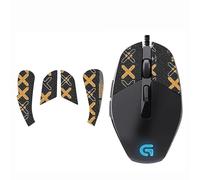 Repalcement - Nastro antiscivolo per mouse, per mouse da gioco Logitech G302 G303, metà nero oro