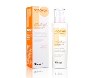 Repavar Rivitalizzante - Crema Notte ad Azione Idratante - A base di Vitamina C e Acido Ialuronico - Ritarda la Comparsa di Rughe e Segni del Tempo - 50 ml