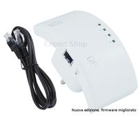 REPEATER WIFI SEGNALE EXTENDER RIPETITORE RETE LAN ETHERNET SENZA FILI ESTENSORE