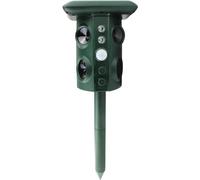 Repellente a ultrasuoni per esterni, con sensore PIR, repellente per animali da giardino, tiene lontani topi, uccelli, gatti, cani e pipistrelli