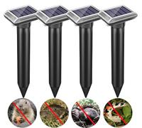 Repellente ad ultrasuoni per talpe, repellente solare per talpe, 4 pezzi, per repellente