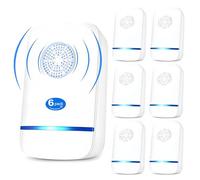 Repellente ad Ultrasuoni per Topi 6 Pack, Antizanzare Repellente Ultrasuoni, Repellente Ultrasuoni Anti Zanzare Elettrico Ultrasuoni Antizanzare per Anti Roditori, Zanzare, Topo, Ragni, Formiche