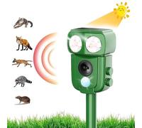 Repellente Gatti, Repellente per Animali, Ultrasonico Solare Alimentato Repellente per Uccelli Deterrente per Piccioni, Uccelli, Cani, Gatti, Topi, Volpi e Animali, 4 Modalità Regolabili