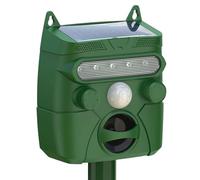 Repellente per animali a ultrasuoni con rilevamento del movimento e flash LED, efficace deterrente per volpi, gatti, scoiattoli, cani in aree esterne e giardini