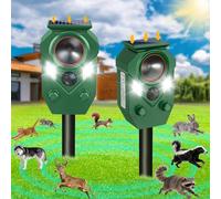 Repellente per animali a ultrasuoni per esterni, repellente e deterrente per gatti, con sensore PIR e luce lampeggiante, repellente per cervi ad energia solare, per scoiattoli, procioni, puzzole