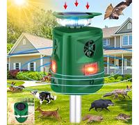 Repellente per animali ad ultrasuoni per esterni, 2025, dispositivo repellente per gatti, cervi e animali a energia solare, con sensore di movimento e luce lampeggiante per spaventare cervi