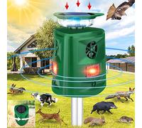 Repellente per animali ad ultrasuoni per esterni, 2025, dispositivo repellente per gatti, cervi e animali a energia solare, con sensore di movimento e luce lampeggiante per spaventare cervi