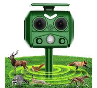Repellente per Gatti 2025, Frequenza Regolabile, Repeller per Piccioni, Uccelli, Cani, Topi, Volpi, Ultrasuoni per Gatti con Luce LED Allarme Selezionabile