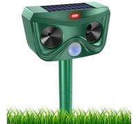 Repellente per gatti ad ultrasuoni, repellente per gatti all'aperto solare, repellente ad ultrasuoni anti roditori, impermeabile con rilevatore di movimento per giardino cortile contro gli anti gatti