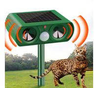 Repellente per gatti all'aperto solare, repellente per gatti ad ultrasuoni, respinge efficacemente gatti, uccelli, volpi, procioni, conigli e roditori.