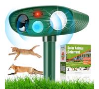 Repellente per gatti da giardino, a ultrasuoni, per volpe, deterrente per animali domestici, ad energia solare e impermeabile, luce lampeggiante per esterni, efficace per gatti, cani, volpi, uccelli