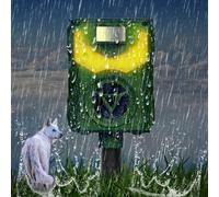 Repellente per Gatti, Dissuasori per Piccioni, Ultrasonico Solare Alimentato Animale Deterrente e Flash LED, IP44 Impermeabile, 5 Modalità Regolabili per Martore Volpi Cani Procioni Conigli e Roditori