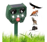 Repellente per Gatti,Ultrasonico Solare Alimentato Animale Deterrente con Flash LED,5 modalità Regolabili, Ultrasound Repellente per Animali per Giardino Piccioni, Uccelli, Cani, Gatti, Topi，Volpi