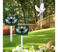 Repellente per gatti, USB e ad energia solare, deterrente per gatti da giardino, ad ultrasuoni, impermeabile, con luce flash LED e sensore di movimento PIR, per cortile, scoiattoli, gatti, ratti